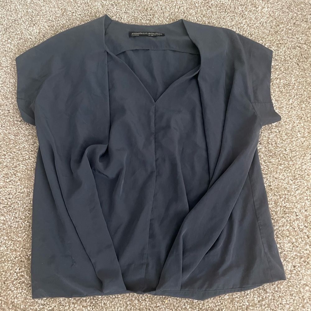 All Saints spitafields faded black cross cross top